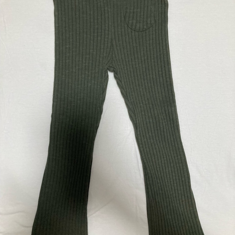 Zara toddler girl green flare leggings
